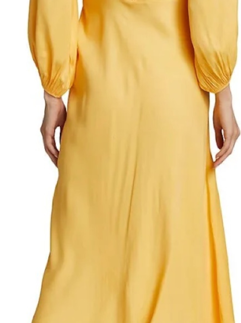 Sunshine Yellow FARM Rio Cutout Midi Dress - size Medium - Picture 2 of 9